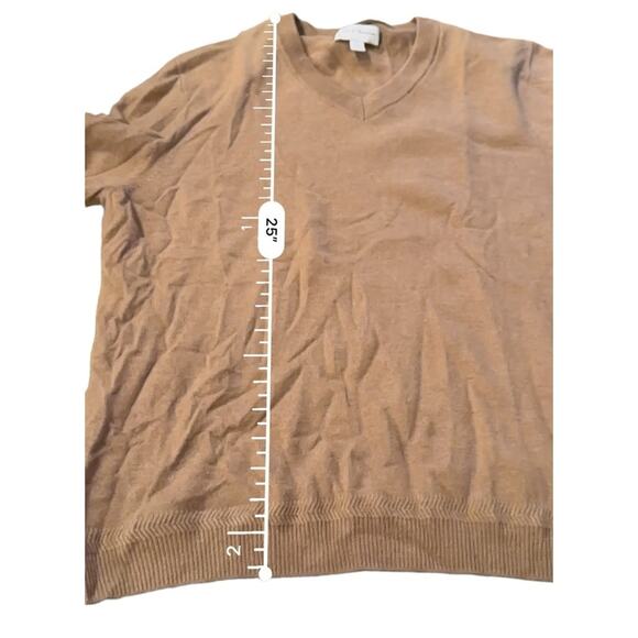 John W. Nordstrom 100% Cashmere Tan Long Sleeve V Neck Pullover Sweater Sz L‎ - Picture 10 of 10